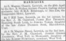 Anderson Joseph George and Humpray Margaret Marriage Announcment